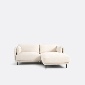 Γωνιακός καναπές Compact με μπουκλέ ύφασμα – Victor Μ165xΠ204xΥ84cm
