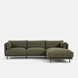 Γωνιακός καναπές με δεξιά γωνία Μ165xΠ303xΥ84cm