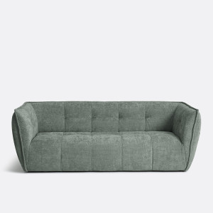 Καναπές chenille με σταυρωτή ραφή Μ99xΠ175xΥ76cm