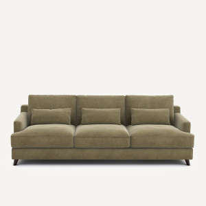 Καναπές από λινό βελούδο Μ100xΠ197xΥ83cm