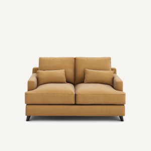 Καναπές 2 θέσεων από λινό βελούδο Μ100xΠ150xΥ83cm