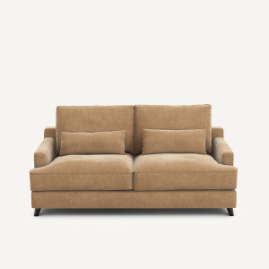 Καναπές-κρεβάτι από βελουτέ ύφασμα stonewashed Μ100xΠ191xΥ83cm