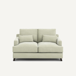 Καναπές compact 2 θέσεων από βελούδο stonewashed Μ100xΠ150xΥ83cm