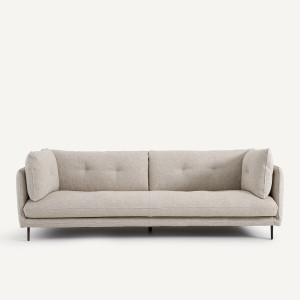 Καναπές από υφή βισκόζης και λινό Μ106xΠ221xΥ80cm