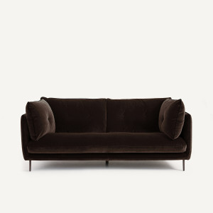 Compact καναπές από βελούδο Μ106xΠ201xΥ80cm