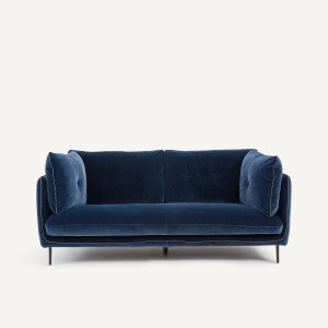 Διθέσιος καναπές από βελούδο Μ106xΠ181xΥ80cm