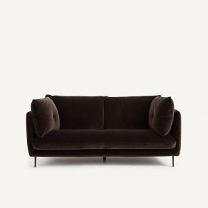 Διθέσιος καναπές από βελούδο Μ106xΠ181xΥ80cm