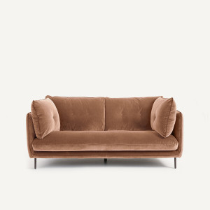 Διθέσιος καναπές από βελούδο Μ106xΠ181xΥ80cm
