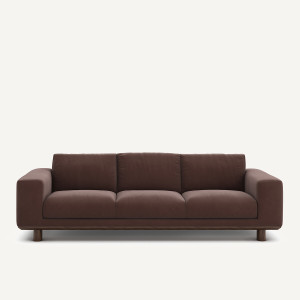 Καναπές από λινό βελούδο Μ97xΠ212xΥ72cm