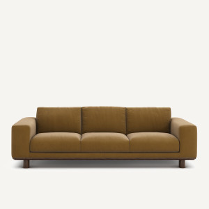 Καναπές από λινό βελούδο Μ97xΠ212xΥ72cm