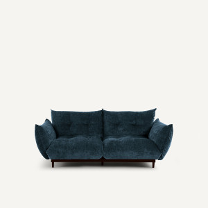Καναπές compact 3 θέσεων από βελούδο Μ105xΠ196xΥ88cm