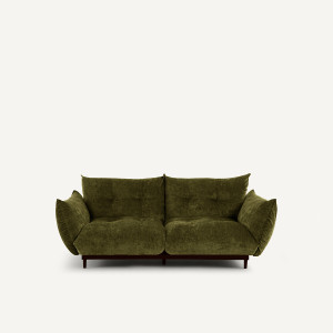 Καναπές compact 3 θέσεων από βελούδο Μ105xΠ196xΥ88cm