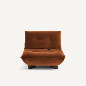 Πολυθρόνα σύνθεσης από βελούδο Μ138xΠ105xΥ84cm