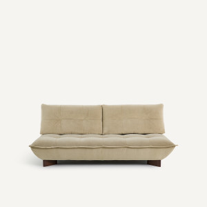 Καναπές σύνθεσης από βελούδο stonewashed Μ138xΠ202xΥ84cm