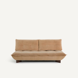 Καναπές σύνθεσης από βελούδο stonewashed Μ138xΠ202xΥ84cm