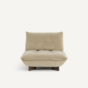 Πολυθρόνα σύνθεσης από βελούδο stonewashed Μ138xΠ105xΥ84cm