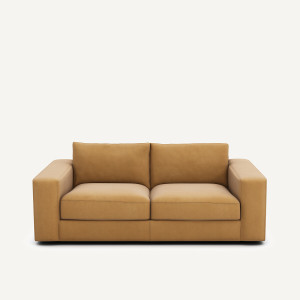 Καναπές 3 θέσεων compact από λινό βελούδο Μ105xΠ197xΥ78cm