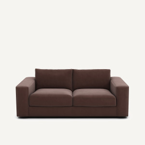 Καναπές 3 θέσεων compact από λινό βελούδο Μ105xΠ197xΥ78cm