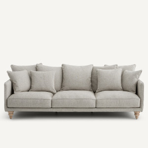 Καναπές από υφή βισκόζης και λινό Μ105xΠ198xΥ93cm