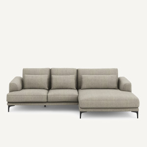 Γωνιακός καναπές XL δεξιός σε ύφασμα tweed Μ149xΠ277xΥ83cm