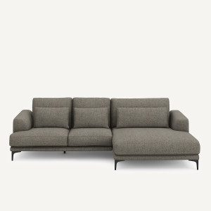 Γωνιακός καναπές XL δεξιός σε ύφασμα tweed Μ149xΠ277xΥ83cm
