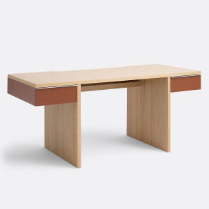Γραφείο XL με επένδυση δρυός Μ70xΠ170xΥ75cm