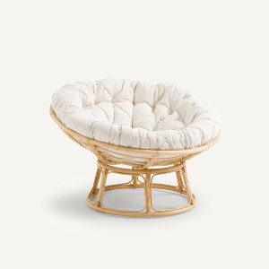 Πολυθρόνα Papasan από ρατάν Μ108xΠ115xΥ74cm