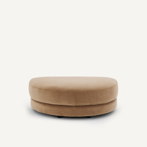 Υποπόδιο σύνθεσης από stonewashed βελούδο Μ109xΠ72xΥ40cm