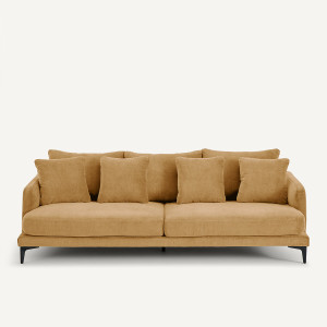 Καναπές 3 ή 4 θέσεων από βελούδο stone Μ100xΠ212xΥ85cm