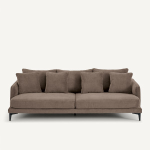 Καναπές 3 ή 4 θέσεων από βελούδο stone Μ100xΠ212xΥ85cm