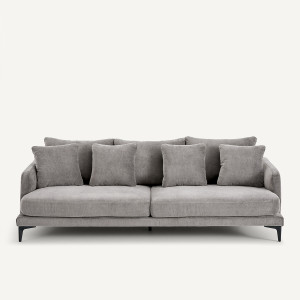 Καναπές 3 ή 4 θέσεων από βελούδο stone Μ100xΠ212xΥ85cm