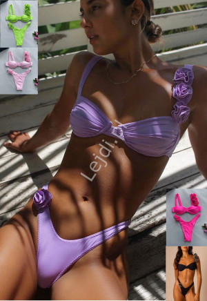 Bikini damskie z różami na ramiączku 5 kolorów