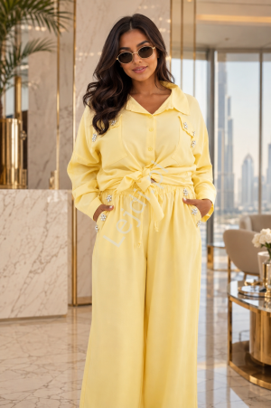 Komplet na lato Plus Size z kryształkami made in Egipt 8120