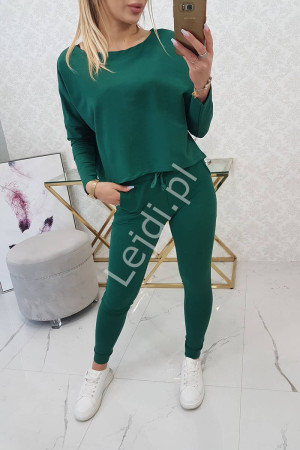 Zielone oversizowe  dresy bawełniane 9091