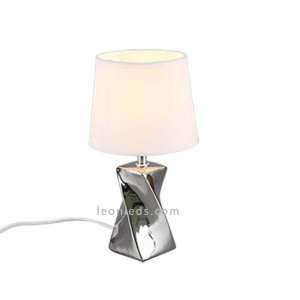 Lámpara de mesa Abeba pequeña plateada de Trio Plata