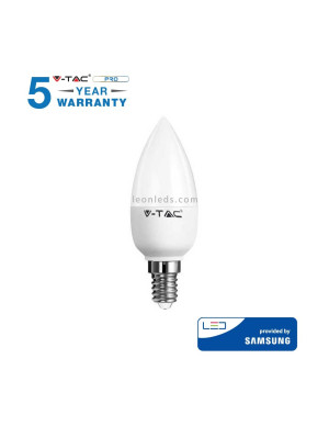 Bombilla LED vela potente 7W E14 4000K (Blanco natural)