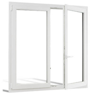 Fenêtre Pvc - 2 Vantaux ouverture à la française - Blanc - Double Vitrage - Le Roi de la Fenêtre