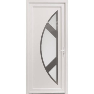 Le Roi de la Fenêtre Porte d'entrée tiercée PVC modèle AUDRY avec semi fixe