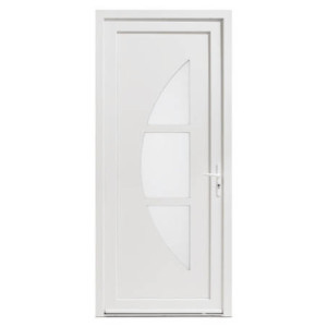 Le Roi de la Fenêtre Porte d'entrée tiercée PVC modèle GARIE avec semi fixe avec pose