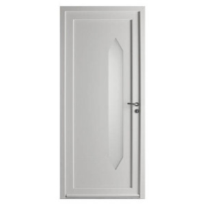 Le Roi de la Fenêtre Porte d'entrée tiercée PVC modèle LUCY avec semi fixe