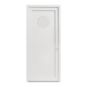 Le Roi de la Fenêtre Porte d'entrée tiercée PVC modèle TOBY avec semi fixe avec pose