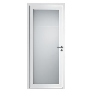 Le Roi de la Fenêtre Porte d'entrée tiercée PVC modèle ROSY avec semi fixe