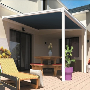 Le Roi de la Fenêtre Pergola toile rétractable autoportée motorisée avec pose