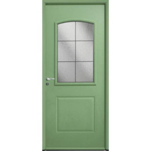 Le Roi de la Fenêtre Porte d'entrée ACIER modèle FORTIS dimensions standard L 80 cm x H 215 cm avec pose
