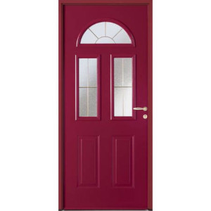 Le Roi de la Fenêtre Porte d'entrée ACIER modèle TITANIA dimensions standard L 80 cm x H 215 cm avec pose