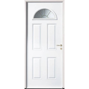 Le Roi de la Fenêtre Porte d'entrée ACIER modèle AEGIS dimensions standard L 100 cm x H 215 cm avec pose