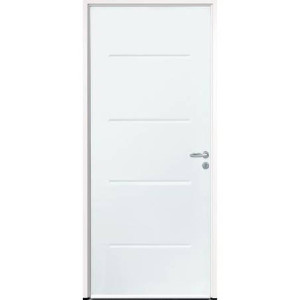 Le Roi de la Fenêtre Porte d'entrée ACIER modèle BOREAL dimensions standard L 90 cm x H 215 cm avec pose