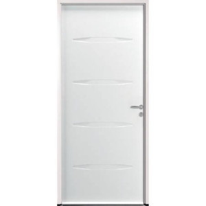 Le Roi de la Fenêtre Porte d'entrée tiercée ACIER modèle ZENITH avec semi fixe de 400 mm