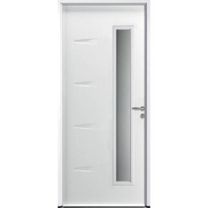 Le Roi de la Fenêtre Porte d'entrée ACIER modèle CORTEN dimensions standard L 90 cm x H 215 cm avec pose