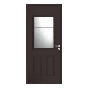 Le Roi de la Fenêtre Porte d'entrée ACIER modèle VULCANE dimensions standard L 100 cm x H 215 cm